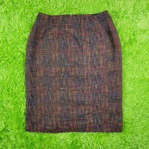 Vintage Doncaster Green Multicolor Pencil Skirt, 12